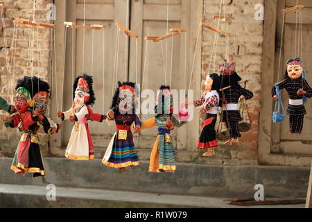 Népalais traditionnel de Marionnettes Marionnettes au Népal, à Katmandou Banque D'Images