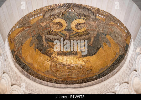 La mosaïque carolingienne au sein de l'oratoire de germigny-des-Prés, Loiret, France, Europe Banque D'Images