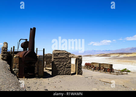 Harmony Borax Works dans Death Valley National Park californie Banque D'Images