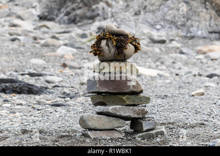 Inukshuk pierre indien Banque D'Images