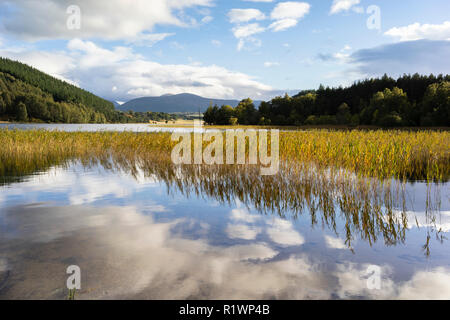 Loch Pityoulish dans le Parc National de Cairngorms de l'Ecosse. Banque D'Images