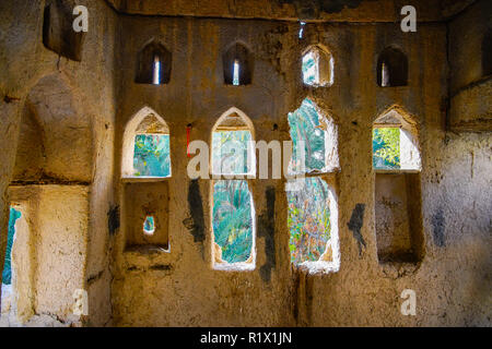 Birkat al Mouz ou Bait Al Subah à Harat al Saybani en dehors de Nizwa, Oman. Banque D'Images