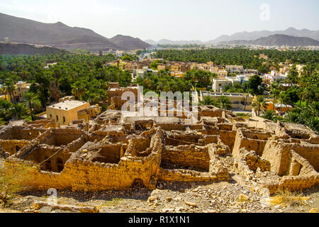 Birkat al Mouz ou Bait Al Subah à Harat al Saybani en dehors de Nizwa, Oman. Banque D'Images