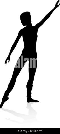 Silhouette Ballerine Illustration de Vecteur