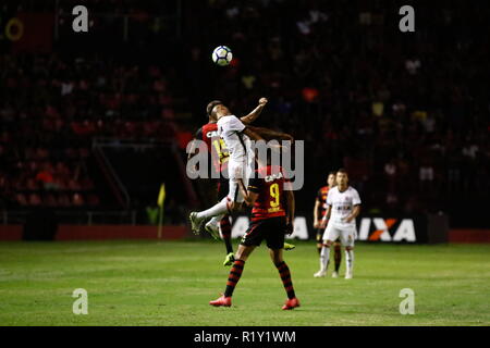 Recife, Brésil. 14Th Nov, 2018. PE - Recife - 14/11/2018 - Un brésilien en 2018, Sport Recife vs Vitoria - BA - match entre Sport X Vitoria, pour la 34e ronde de championnat de football brésilien, qui a eu lieu sur l'île de Retiro, ce mercredi (14) Foto : Paulo Paiva/AGIF : Crédit AGIF/Alamy Live News Banque D'Images