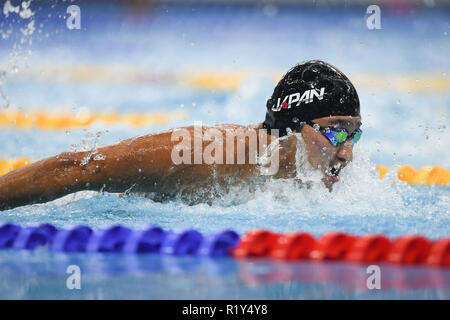 Singapour. 15 Nov, 2018. SUNAMA Keita (JPN), Nov 15, 2018 - Coupe du Monde de Natation FINA 2018 Singapour le 100 m individuel de chaleur à OCBC centre aquatique à Singapour. Credit : Haruhiko Otsuka/AFLO/Alamy Live News Banque D'Images