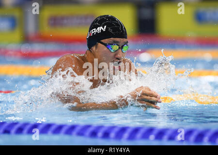 Singapour. 15 Nov, 2018. SUNAMA Keita (JPN), Nov 15, 2018 - Coupe du Monde de Natation FINA 2018 Singapour le 100 m individuel de chaleur à OCBC centre aquatique à Singapour. Credit : Haruhiko Otsuka/AFLO/Alamy Live News Banque D'Images