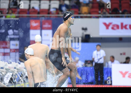 Singapour. 15 Nov, 2018. SUNAMA Keita (JPN), Nov 15, 2018 - Coupe du Monde de Natation FINA 2018 Singapour men's 200m dos Chaleur à OCBC centre aquatique à Singapour. Credit : Haruhiko Otsuka/AFLO/Alamy Live News Banque D'Images