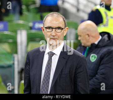 Aviva Stadium de Dublin, Irlande. 15 Nov, 2018. Le Football International Friendly, République d'Irlande et Irlande du Nord ; vue générale de Rep de l'Irlande manager Martin O'Neill : Action Crédit Plus Sport/Alamy Live News Banque D'Images