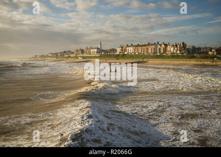 Une mer en hiver à Southwold, Suffolk Banque D'Images