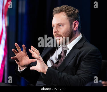 Sean Parker, entrepreneur et philanthrope, à la Fondation Jack Kemp Kemp 2018 Leadership Award Dîner au champ d'Audi à Washington, DC Le 13 Nove Banque D'Images