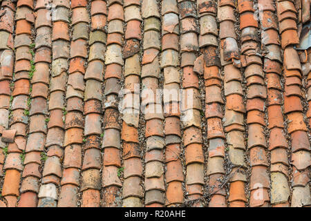 Close up of red roof texture Banque D'Images