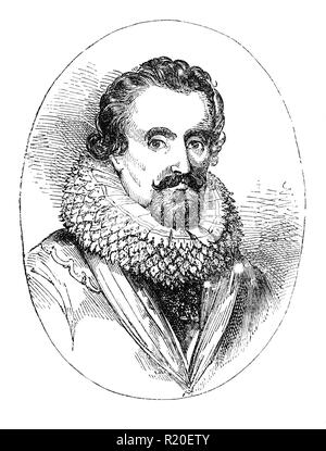 James VI et moi, James, Charles Stuart (1566-1625) fut roi d'Écosse Jacques VI à partir du 24 juillet 1567 et le roi d'Angleterre et l'Irlande comme James. Bien que les royaumes de l'Écosse et l'Angleterre sont des états souverains, avec leur propre parlement, le pouvoir judiciaire, et les lois, si les deux ont été dirigés par James. Le fils de Marie, Reine des Écossais, James a réussi à le trône à l'âge de 13 mois, après que sa mère a été obligé d'abdiquer en sa faveur. Banque D'Images
