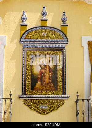 Tuiles décoratives. Sevilla. L'Andalousie. Espagne Banque D'Images
