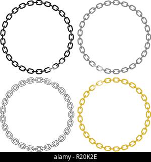 Chaîne métal Cercle Lien Vector Illustration Illustration de Vecteur