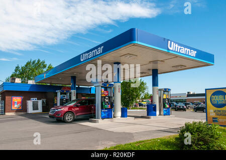 Station de remplissage d'Ultramar, Terre-Neuve, Canada. Banque D'Images