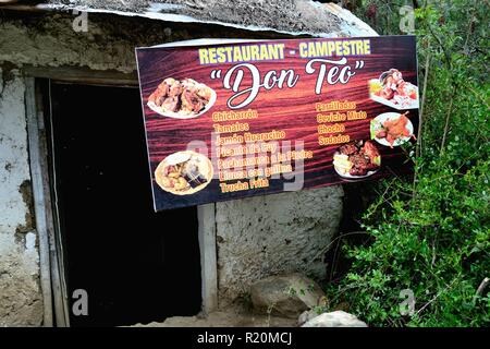 Restaurant à Huaraz. Département d'Ancash.SAUCE AU PÉROU Banque D'Images