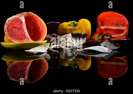 Fruit Still Life réflexion commerciale Banque D'Images