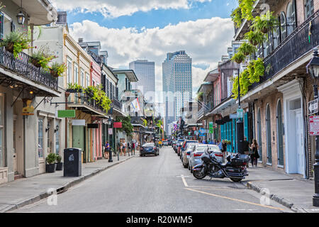 Impression du Quartier Français à New Orleans, LA Banque D'Images