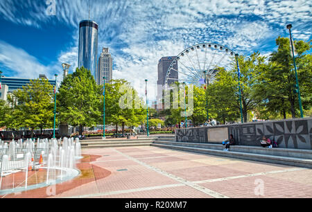 Impression d'Atlanta de Olympic Centennial Park Banque D'Images