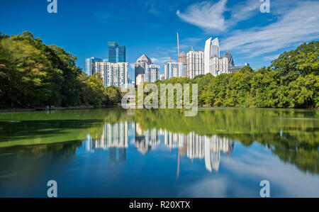 Atlanta Skyline de Piedmont Park Banque D'Images