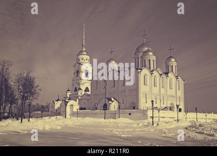 Cathédrale de la Dormition à Vladimir, construit entre 1158-1160. La Russie Banque D'Images