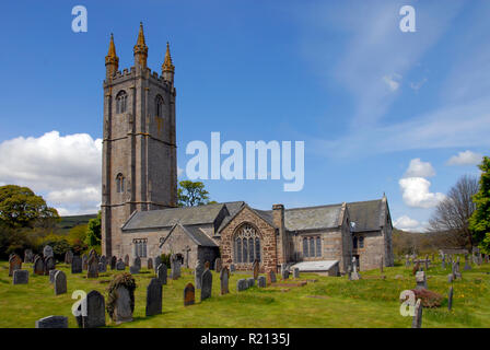 L'église de St Pancras, Widecombe-dans-la-lande, Devon, Angleterre Banque D'Images