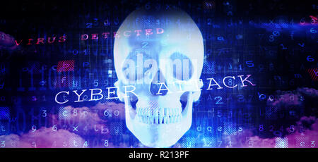 Image composite de l'arrière-plan de virus Banque D'Images
