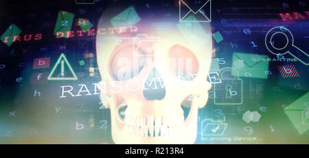 Image composite de l'arrière-plan de virus Banque D'Images