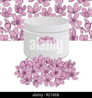Fleurs Apple modèle homogène. Illustration de Vecteur