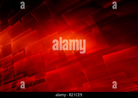 Résumé graphique thème rouge arrière-plan avec des surfaces transparentes Banque D'Images