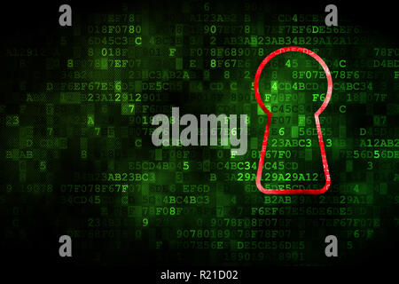 Concept de sécurité : Regard sur l'arrière-plan numérique Banque D'Images