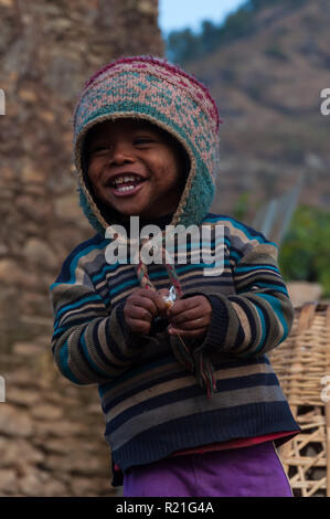 Enfants ruraux de la région de Pokhara au Népal. 2012 Banque D'Images