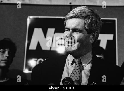 Newt Gingrich parle de son parti de victoire est un homme politique et auteur américain qui a servi comme 50ème Président de la Chambre des représentants des États-Unis de 1995 à 1999. Membre du Parti républicain, il a été le représentant des États-Unis pour la 6ème circonscription du Congrès de Géorgie desservant le nord d'Atlanta et les régions voisines de 1979 jusqu'à sa démission en 1999. En 2012, Gingrich s’est présenté sans succès à la nomination républicaine à la présidence des États-Unis. Banque D'Images