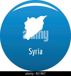 Carte de la Syrie en noir. Simple illustration de la Syrie map vector isolé sur fond blanc Illustration de Vecteur