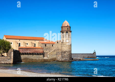 6 juin 2017, Collioure, Pyrénées-Orientales, Catalogne, Côte-de-Vermeille, Languedoc-Roussillon, France : Notre-Dame-des-Anges Banque D'Images
