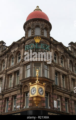 Horloge Rolex sur le Nord d'orfèvres à Newcastle upon Tyne Banque D'Images