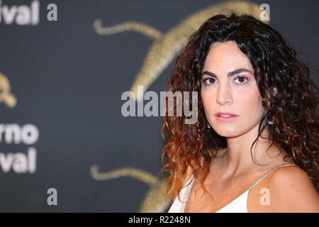 LOCARNO, SUISSE - Aug 11, 2018 : un invité à la remise des Prix du 71ème Festival du Film de Locarno (photo : Mickael Chavet) Banque D'Images