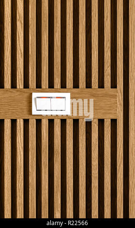 Mur en bois brun avec blanc, arrière-plan. Home décor intérieur. Texture de surface en bois. Modèle en bois. Banque D'Images