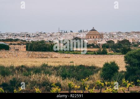 Vue de l'église de Mosta Miracle, Malte Banque D'Images