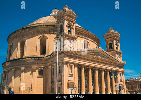 Vue de l'église de Mosta Miracle, Malte Banque D'Images