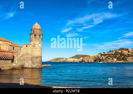 6 juin 2017, Collioure, Pyrénées-Orientales, Catalogne, Côte-de-Vermeille, Languedoc-Roussillon, France : Notre-Dame-des-Anges Banque D'Images