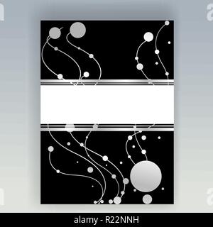 Argent noir décoration papier nuvo art art déco , fond de luxe pour impression ou web abstract vector illustration. Illustration de Vecteur