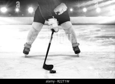 Image composite de player jouer au hockey sur glace Banque D'Images