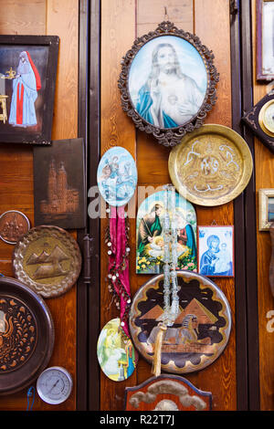 Damas, Syrie : Christian l'artisanat à vendre dans un magasin à la Via Recta ou Rue Droite dans le Nouveau Testament, la rue romaine (Decumanus Maxim Banque D'Images