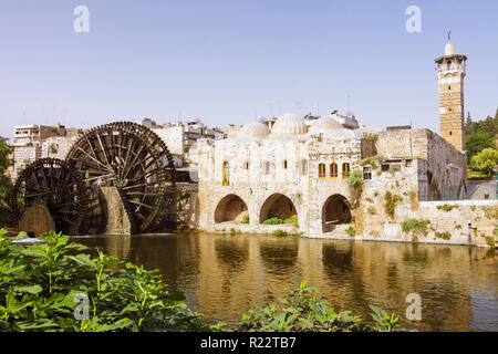 Le gouvernorat de Hama Hama, Syrie, Nur al-Din : Aussi appelé mosquée al-Nuri mosquée achevée en 1172 par le Al-Kaylaniyya As-Sahuniyya Al-Jabariyya, et m Banque D'Images