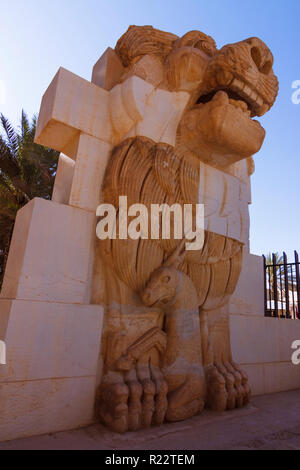 Palmyre, le Gouvernorat de Homs, Syrie - Mai 27th, 2009 : Lion d'Al-Lat, une ancienne statue qui ornait le Temple de Al-Lat dans Palmyre. Au 27 juin 20 Banque D'Images
