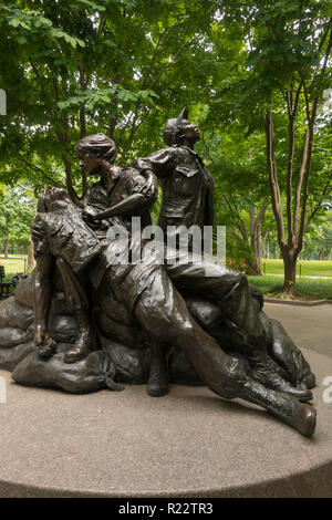 Le Vietnam Women's memorial Washington Dc Banque D'Images