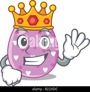 Les oeufs de pâques couleur King mascotte isolés Illustration de Vecteur