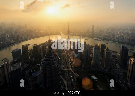 Shanghai skyline city scape, Shanghai luajiazui finances et d'affaires de la zone commerciale de la Chine, Shanghai skyline Banque D'Images